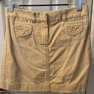 J.Crew Khaki Button-Pocket Mini Skirt
